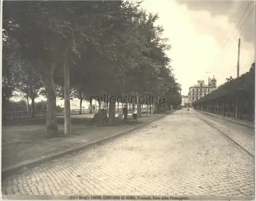 Frascati, Viale della Passeggiata - FOTO Brogi