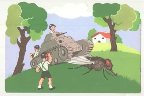 Genua - Miafonina Berlese Fliegenvernichtung - Kinder im Panzer