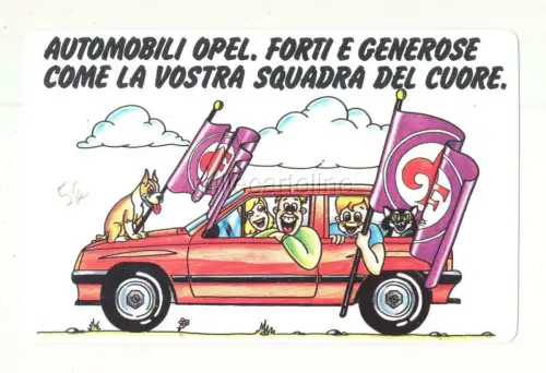 1985 Calendarietto pubb. aus Kunststoff - Auto Opel tifa Fiorentina