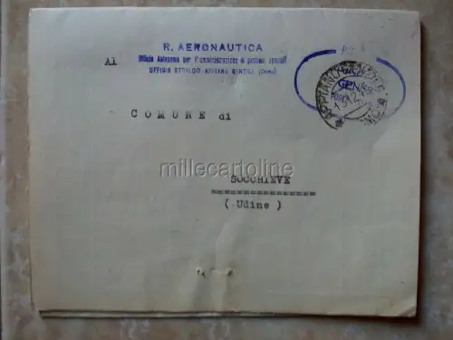 AERONAUTICA Eppano Gentile (Co). 1945 nach Socchieve - der Flieger wird zurückgeschickt