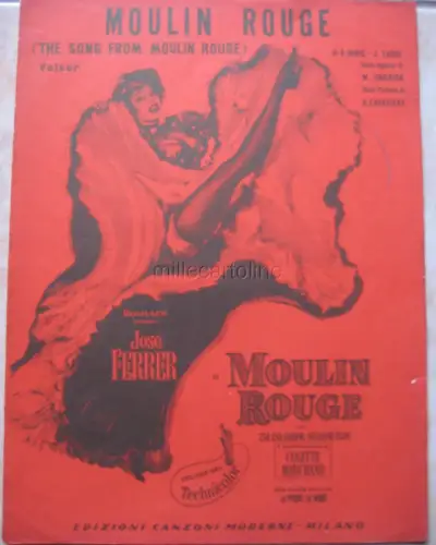 MUSICA SPARTITO 1953 MOULIN ROUGE VALZER JOSE' FERRER - ZSA ZSA GABOR