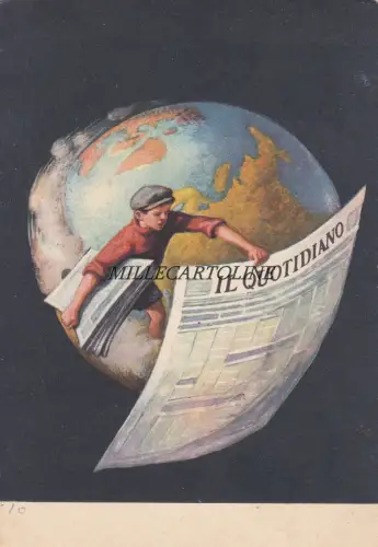 Zeitungswerbung: 4 verschiedene Postkarten - L'Avvenire - L'Italia - Il Quoti...