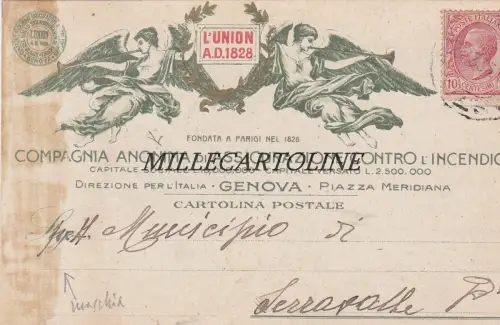 GENUA: L'UNION Compagni Anonima di Assicurazioni...