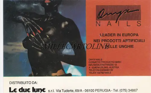 Werbung: ONYX NAILS - künstliche Nagelprodukte ...die zwei Monde ..