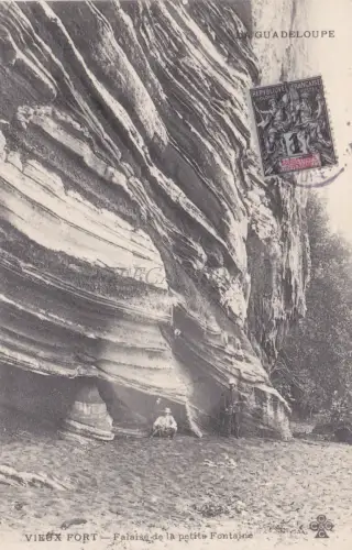 GUADELOUPE - Vieux Fort, Falaise de la Petite Fontaine 1907