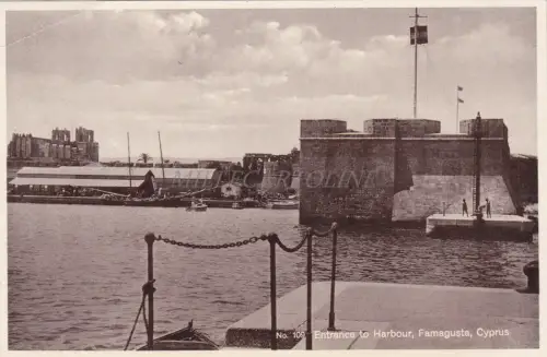 ZYPERN - Hafeneinfahrt, Famagusta, Postkarte