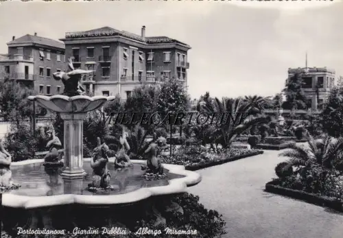 PORTOCIVITANOVA: Öffentliche Gärten und Hotel Miramare 1955