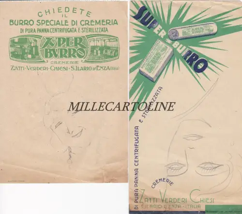S. ILARIO d'ENZA: 2 Super Butter Werbezettel