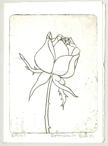 Domenico Balli 1974. rosa graviert mit Bulino-Technik