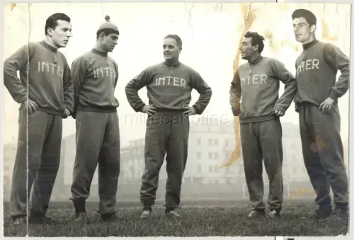 FUSSBALL Foto 1957 - Inter (Skoglund, Massei, Carver, Lorenzi)