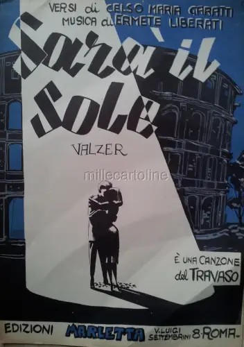 Musikalische Partitur Sarà il sole -1952 - Edition Marletta