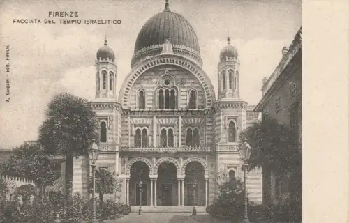 FLORENZ - Fassade des Israelitischen Tempels Jüdische Synagoge