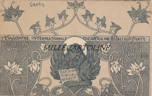 VENEDIG: 1. Internationale Postkartenausstellung 1899 - dis. Tafuri
