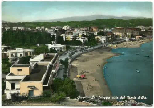SCAURI, Der Strand vom Monte d'Oro aus gesehen, Mitte der 60er Jahre