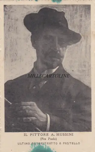 ASCOLI PICENO: Der Maler A. Mussini (Fra Paolo) letztes Selbstporträt 1935