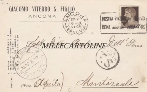 ANCONA: Kopfstück - Giacomo Viterbo & Figlio 1934
