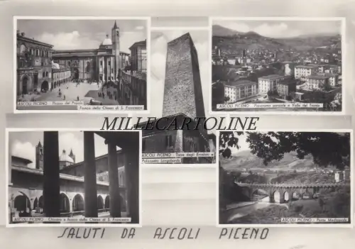 ASCOLI PICENO: Grüße aus - 5 Ansichten 1954