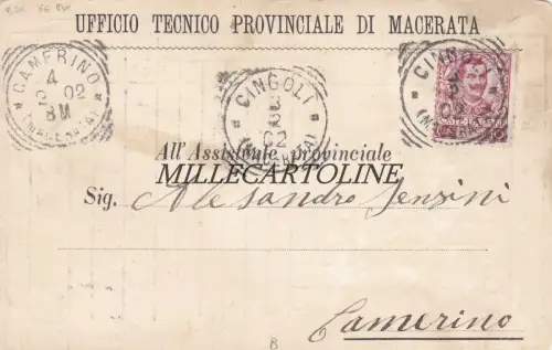 MAZERIERT: Kopfstück Technisches Landesamt 1902