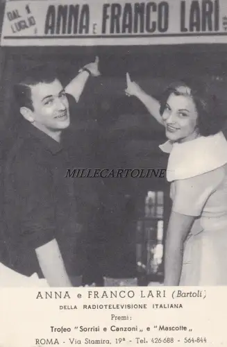 Werbung von Anna und Franco Lari - von der Rai - Preise Lächeln und Lieder und ...