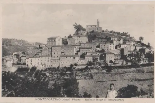 MONTEFORTINO: Panorama - renommiertes Mineralwasser Gallo 1953
