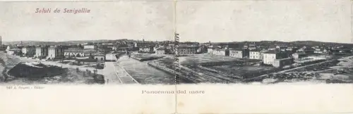 SENIGALLIA: Panorama vom Meer - Doppelkarte