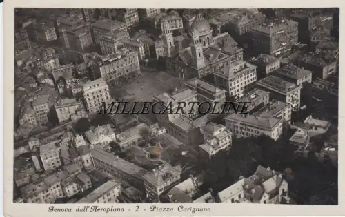 GENUA aus dem Flugzeug: Piazza Carignano