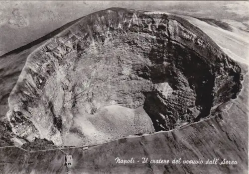 NEAPEL - Der Vesuvkrater aus dem Flugzeug 1972