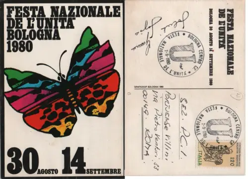 PCI Festa Nazionale dell'Unità Bologna 1980 - Annullierung