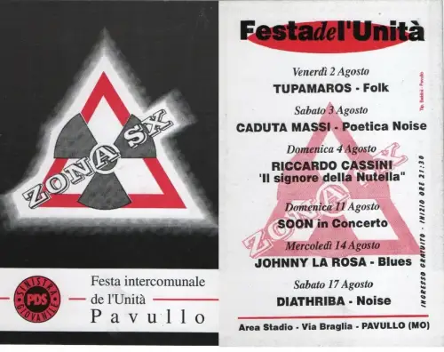 PDS Linke Jugend - Festa Intercomunale de l'Unità - Pavullo 1991