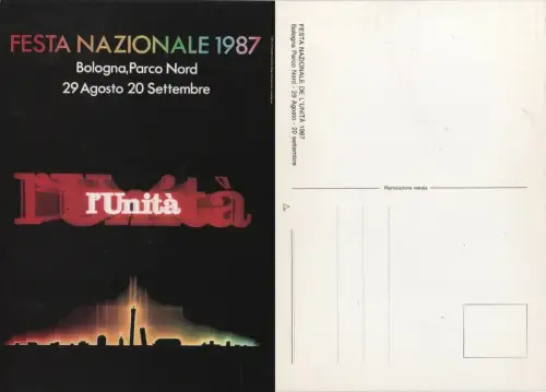 PCI Festa Nazionale dell'Unità Bologna 1987