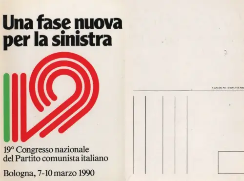 PCI 19. Nationalkongress der Kommunistischen Partei Italiens, Bologna 1990