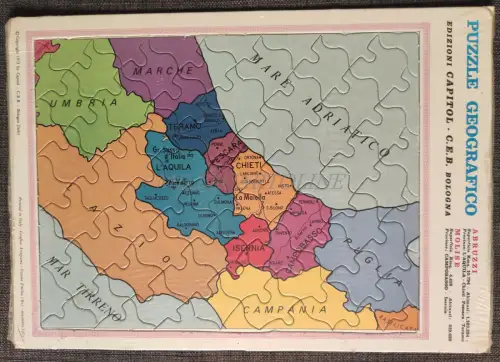 GEOGRAPHISCHES PUZZLE - Ed. Capitol C.E.B. Bologna 1973 Abruzzen & Molise