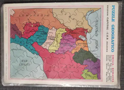 GEOGRAPHISCHES PUZZLE - Ed. Capitol C.E.B. Bologna 1973 Emilia Romagna, Bologna