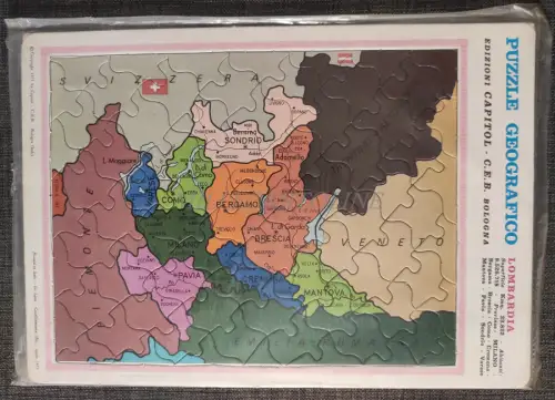 GEOGRAPHISCHES PUZZLE - Ed. Capitol C.E.B. Bologna 1973 Lombardei, Mailand