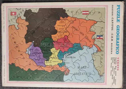 GEOGRAPHISCHES PUZZLE - Ed. Capitol C.E.B. Bologna 1973 Venetien, Venedig