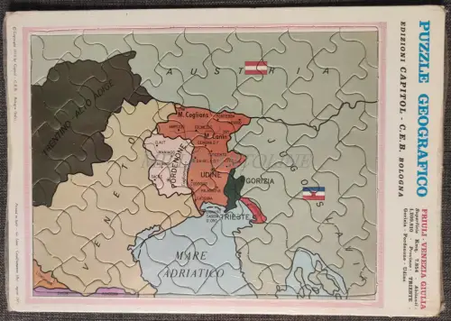 GEOGRAPHISCHES PUZZLE - Ed. Capitol C.E.B. Bologna 1973 Friaul-Julisch Venetien