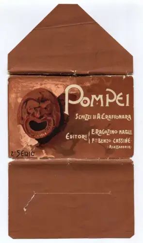 POMPEJI, ETUI 2^ SERIE + 12 ILLUSTRIERTE POSTKARTEN A. CRAFFONARA m
