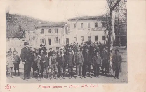 * FLORENZ - Umgebung - Piazza delle Sieci, Kinder und städtische Schulen 1909