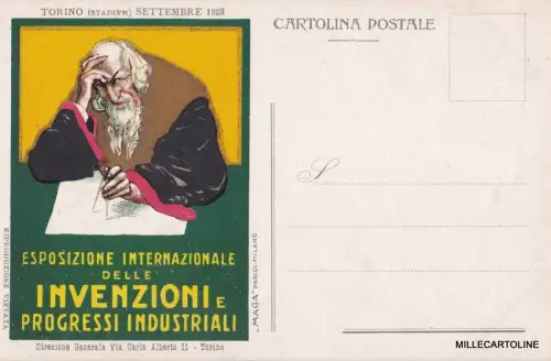 MAUZAN - TURIN 1923 INTERNATIONALE AUSSTELLUNG. ERFINDUNGEN UND INDUSTRIELLER FORTSCHRITT