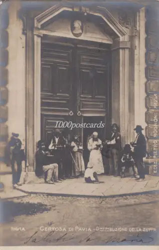 PAVIA - Certosa di Pavia - Verteilung der Suppe 1904 - Aufl. Rognoni