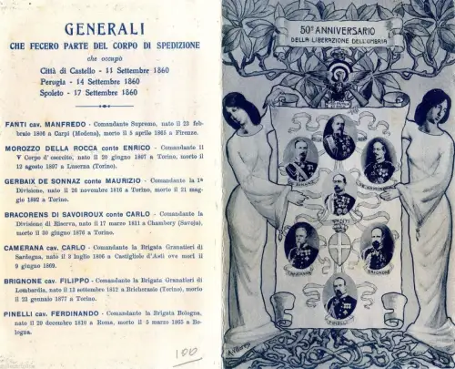 BURGSTADT - SCHIESSEN 1910 - 50. BEFREIUNG UMBRIENS KARTE. DOPPIA