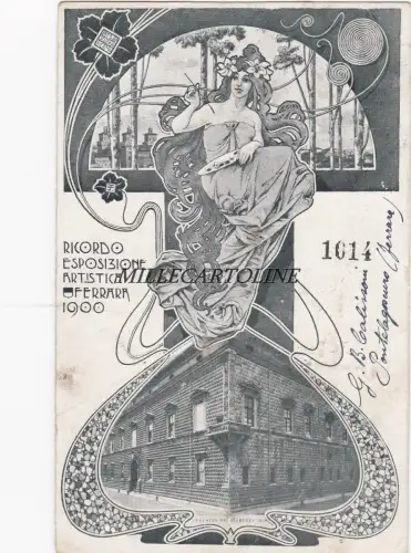 FERRARA: Erinnerung an Kunstausstellung 1900 (Kart. nummeriert)