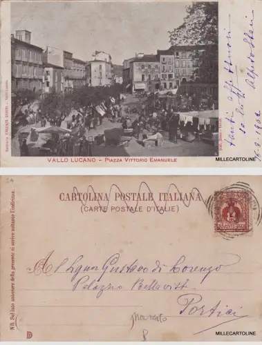 VALLO LUCANO: PIAZZA VITTORIO EMANUELE (MARKT) 1902