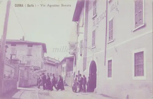 CORNA (Darfo) - Via Agostino Bonara - Albergo della Posta - Valle camonica illust