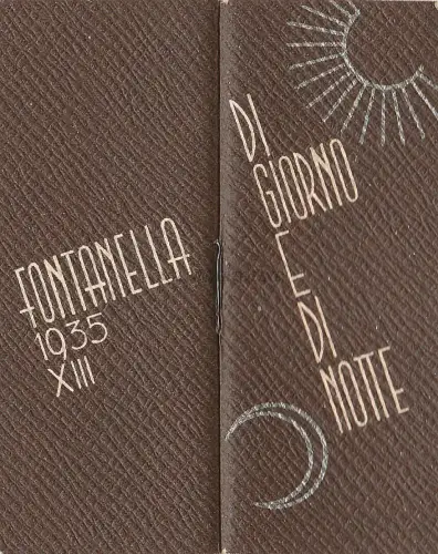 KALENDER - Tag und Nacht 1935 XIII Brunnen Duftalmanach