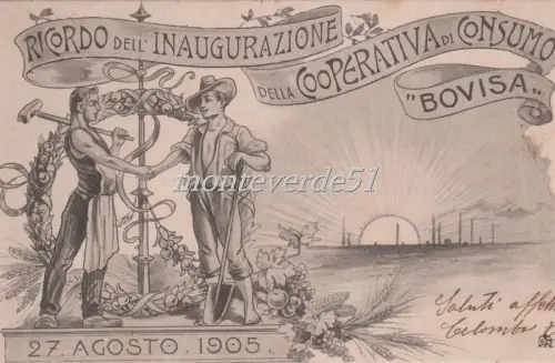 BOVISA 1905 - ERINNERUNG AN DIE EINWEIHUNG DER KONSUMGENOSSENSCHAFT
