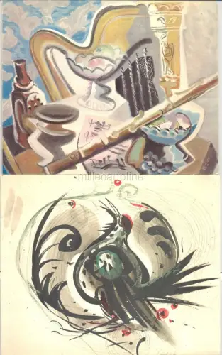 FUTURISMO Severini - Spazzapan: 2 Grußkarten 1961-62