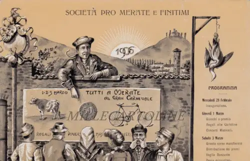 MERATE: Soc. Pro Merate e Finitimi - Karneval von 1906