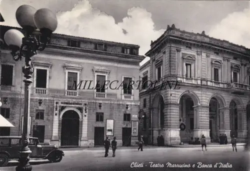 CHIETI: Teatro Marrucino e Banca d'Italia 1953