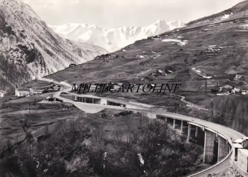 St. RHEMY BOSSES: Panorama und Viadukt des Gr. s. Bernardo 1964